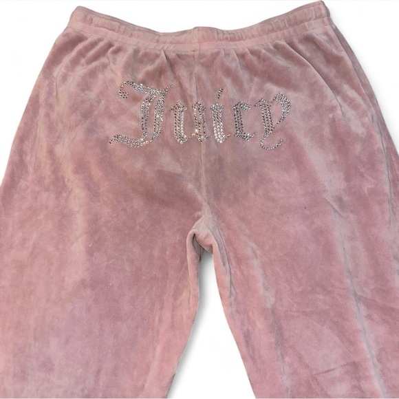pink juicy couture juicy rhinestone sweatpants - Picture 4 of 8